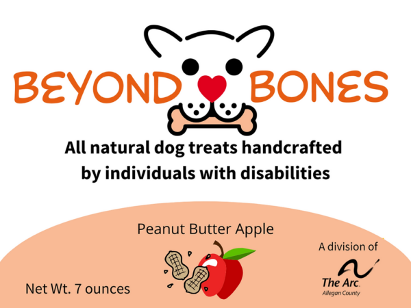 Front label for peanut butter apple treats